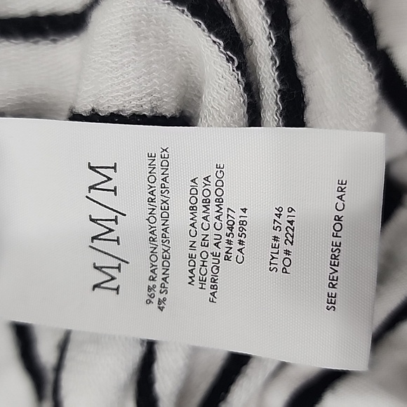 Cabi black and white striped top, size M - Picture 5 of 8